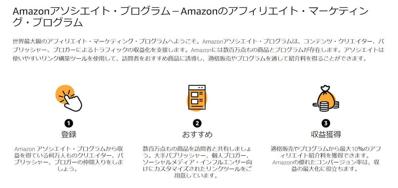 Amazonアソシエイトの手順