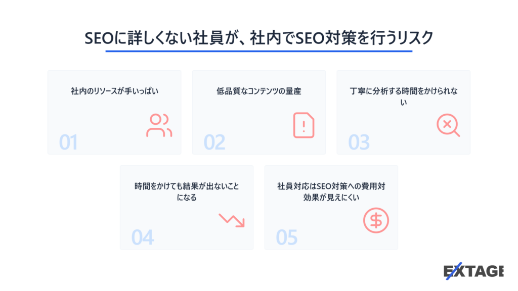 SEOに詳しくない社員がSEO対策を講じるリスク