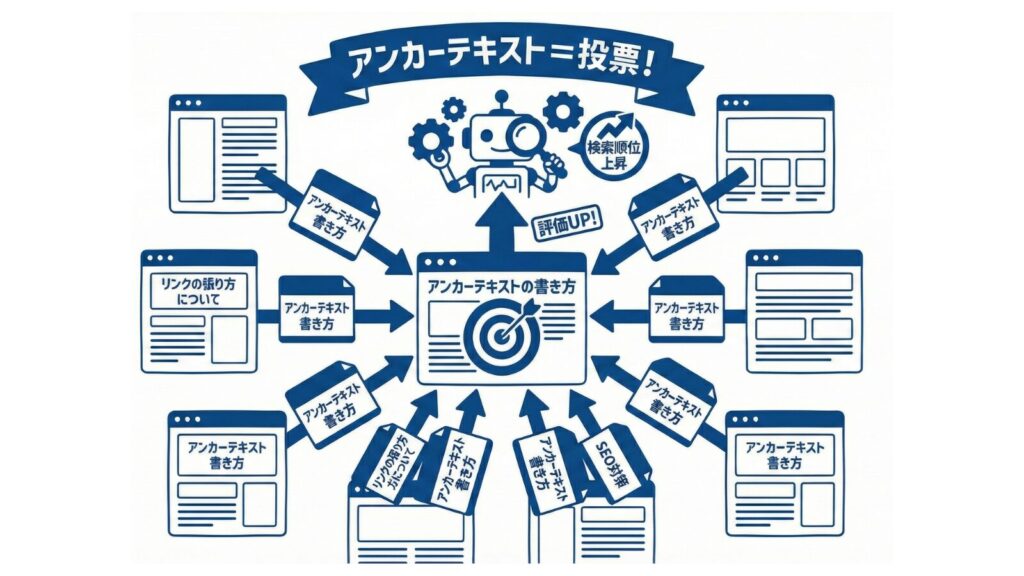 アンカーテキストの評価は投票のしくみに近い