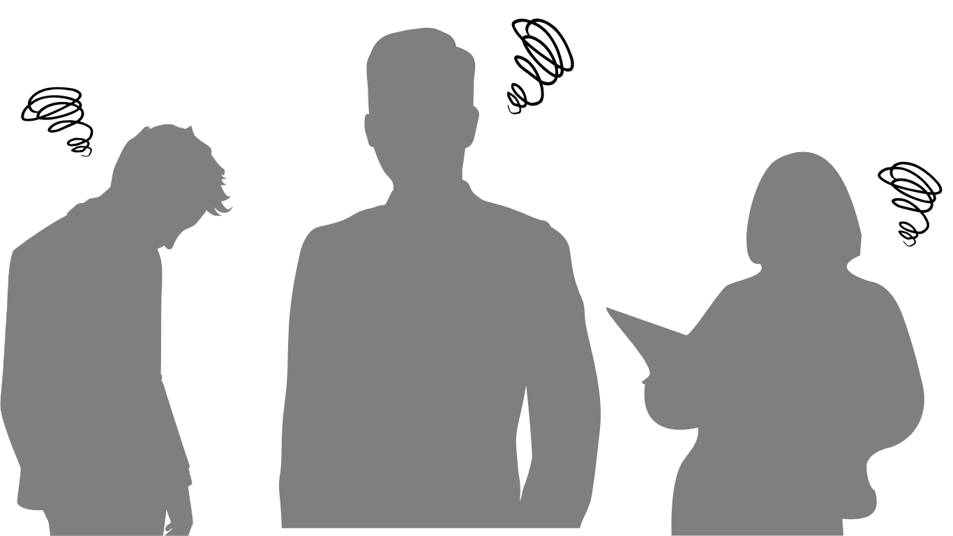 課題を抱える人々